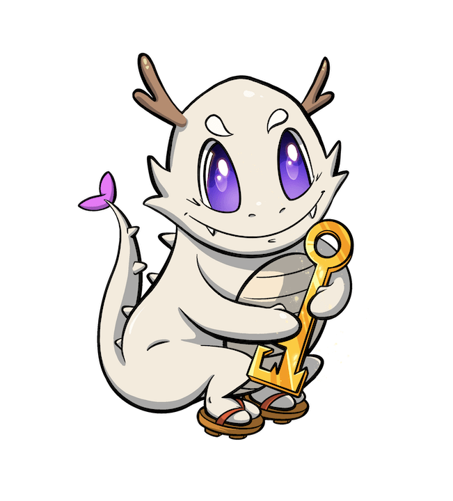 Dragon with key